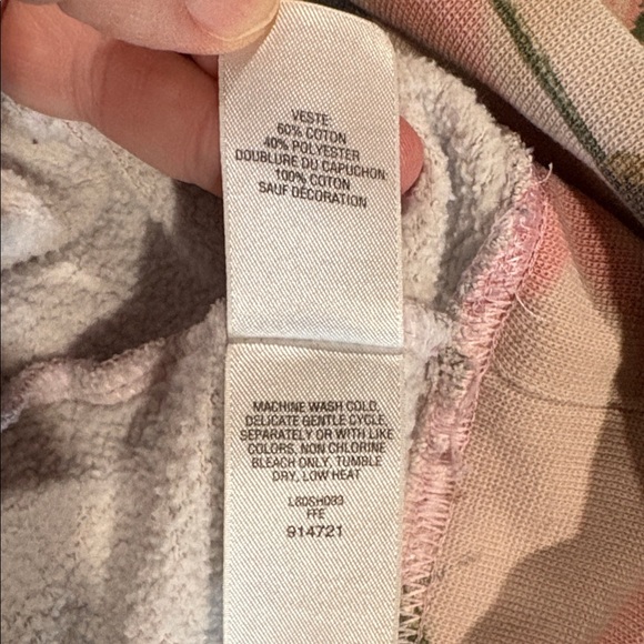 Cabela’s Outfitters Pink Camo Camouflage Lined Women’s Large Hooded Sweatshirt - Picture 11 of 11